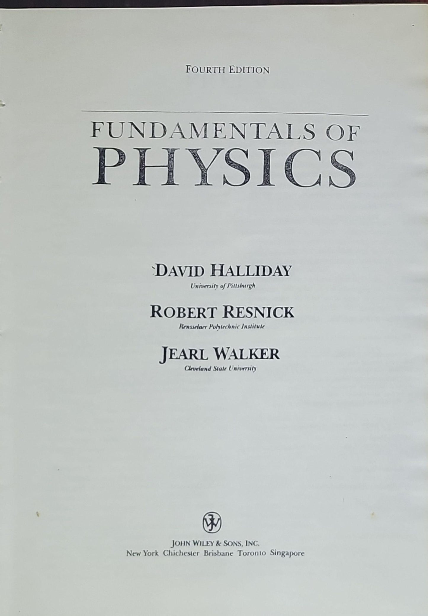 Fundamentals of Physics