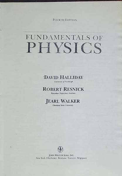 Fundamentals of Physics