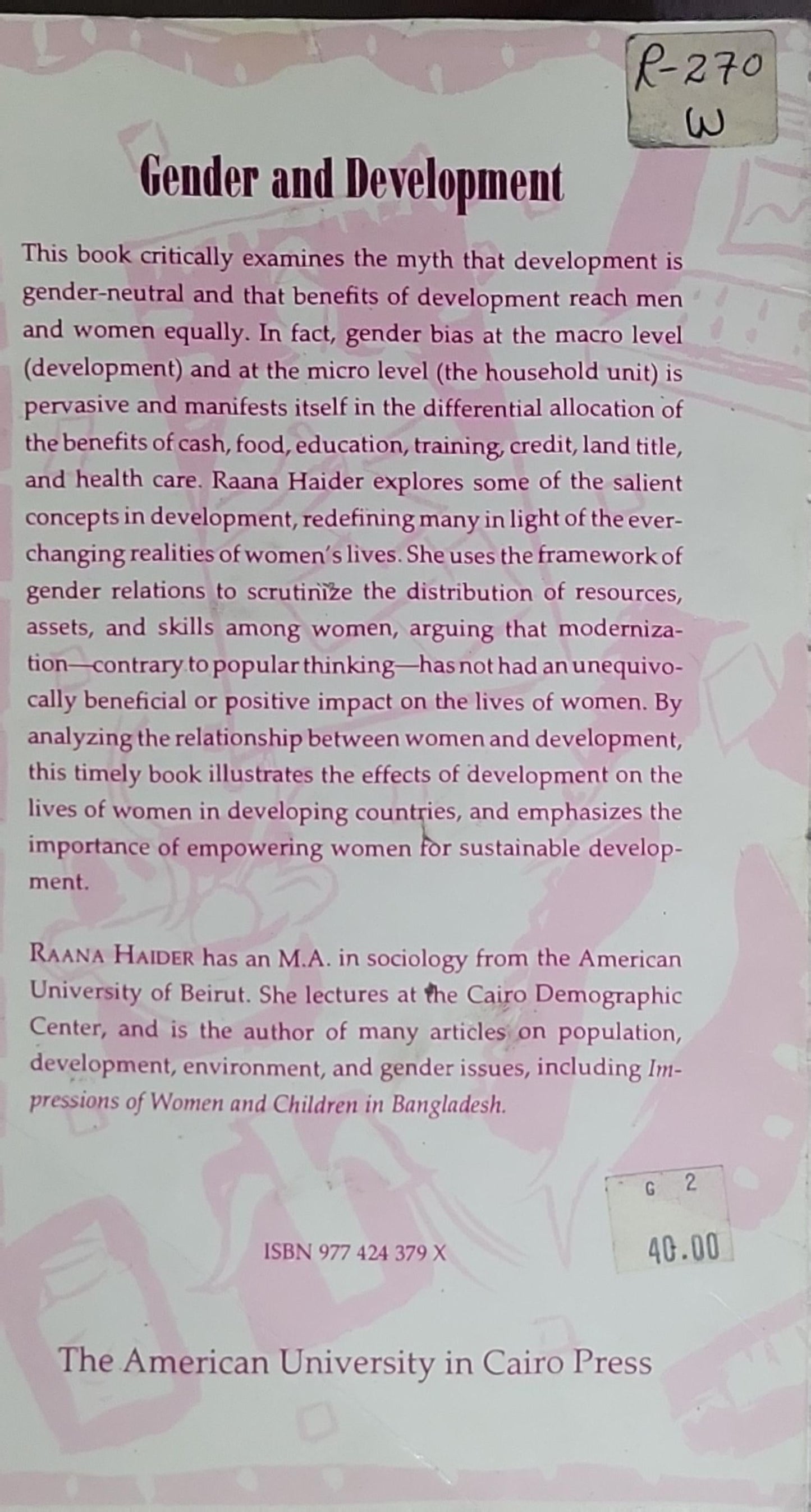 Gender and Development