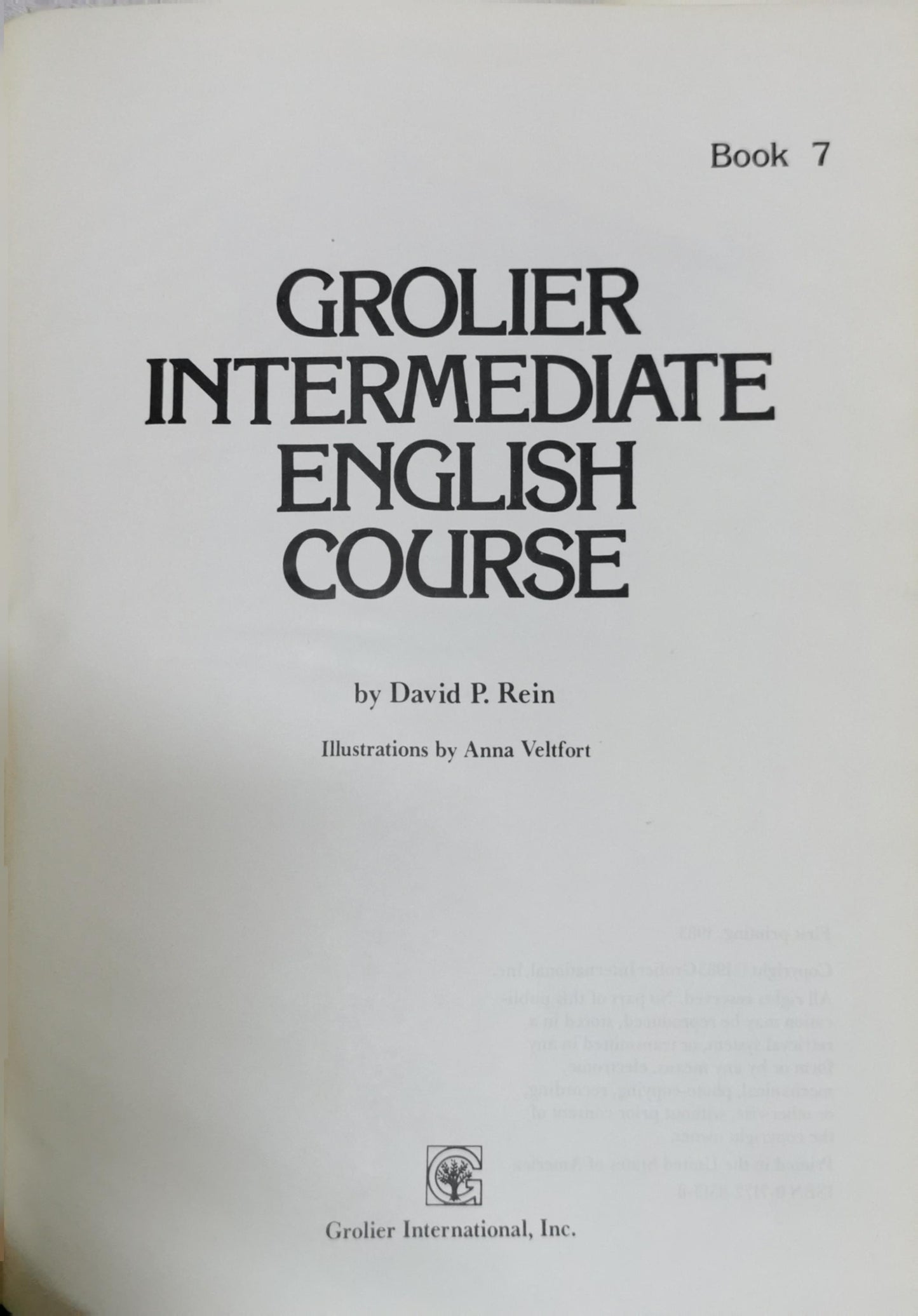 Grolier Intermediate English Course By David P. Rein