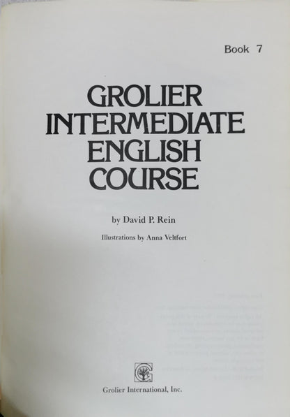 Grolier Intermediate English Course By David P. Rein