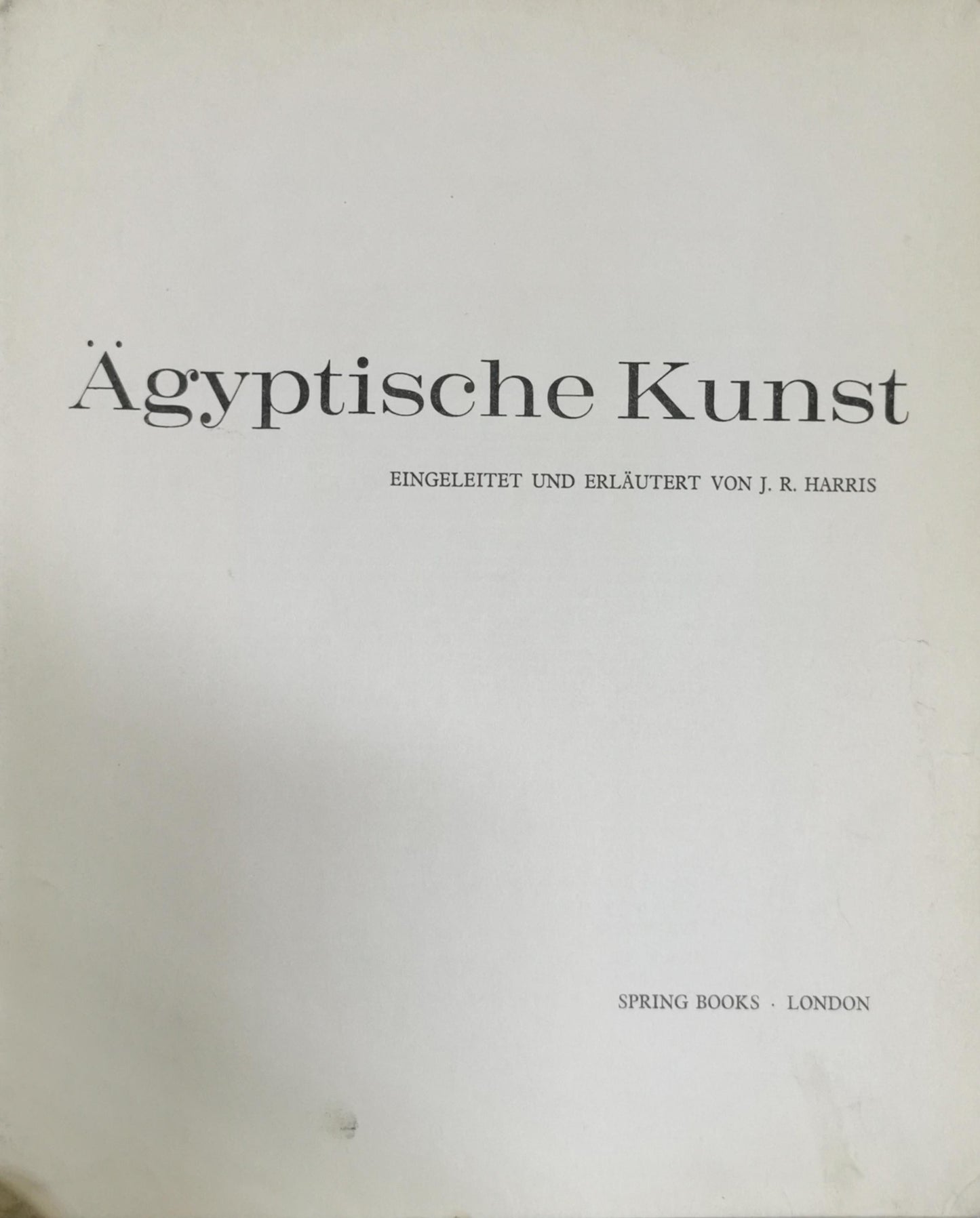 Ägyptische Kunst: EINGELEITET UND ERLÄUTERT VON J. R. HARRIS By J. R. Harris