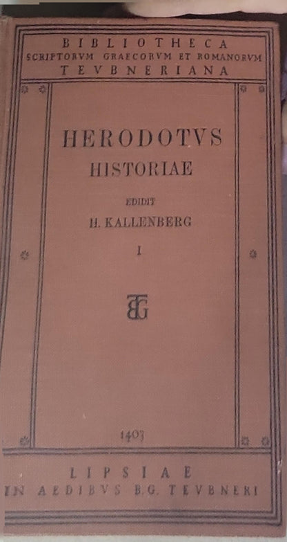 Herodotus Historiae: Editio H. Kallenberg