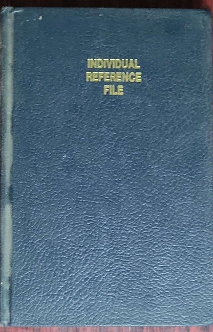 Individual Reference File of Extracts from the Edgar Cayce Readings: (also listed as: IRF) compiled by Gladys Davis Turner and Mae Gimbert St. Clair