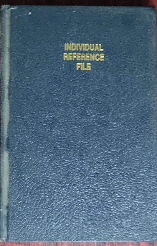 Individual Reference File of Extracts from the Edgar Cayce Readings: (also listed as: IRF) compiled by Gladys Davis Turner and Mae Gimbert St. Clair