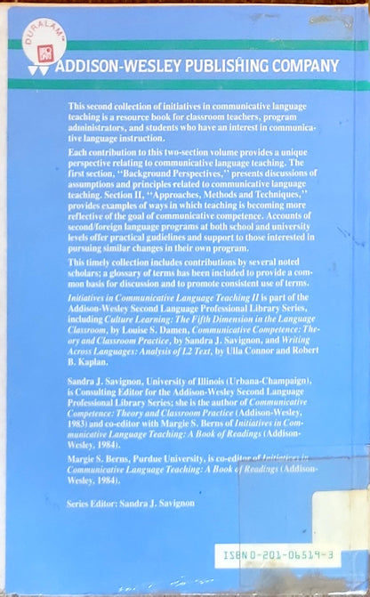 Initiatives in Communicative Language Teaching II: A Book of Readings