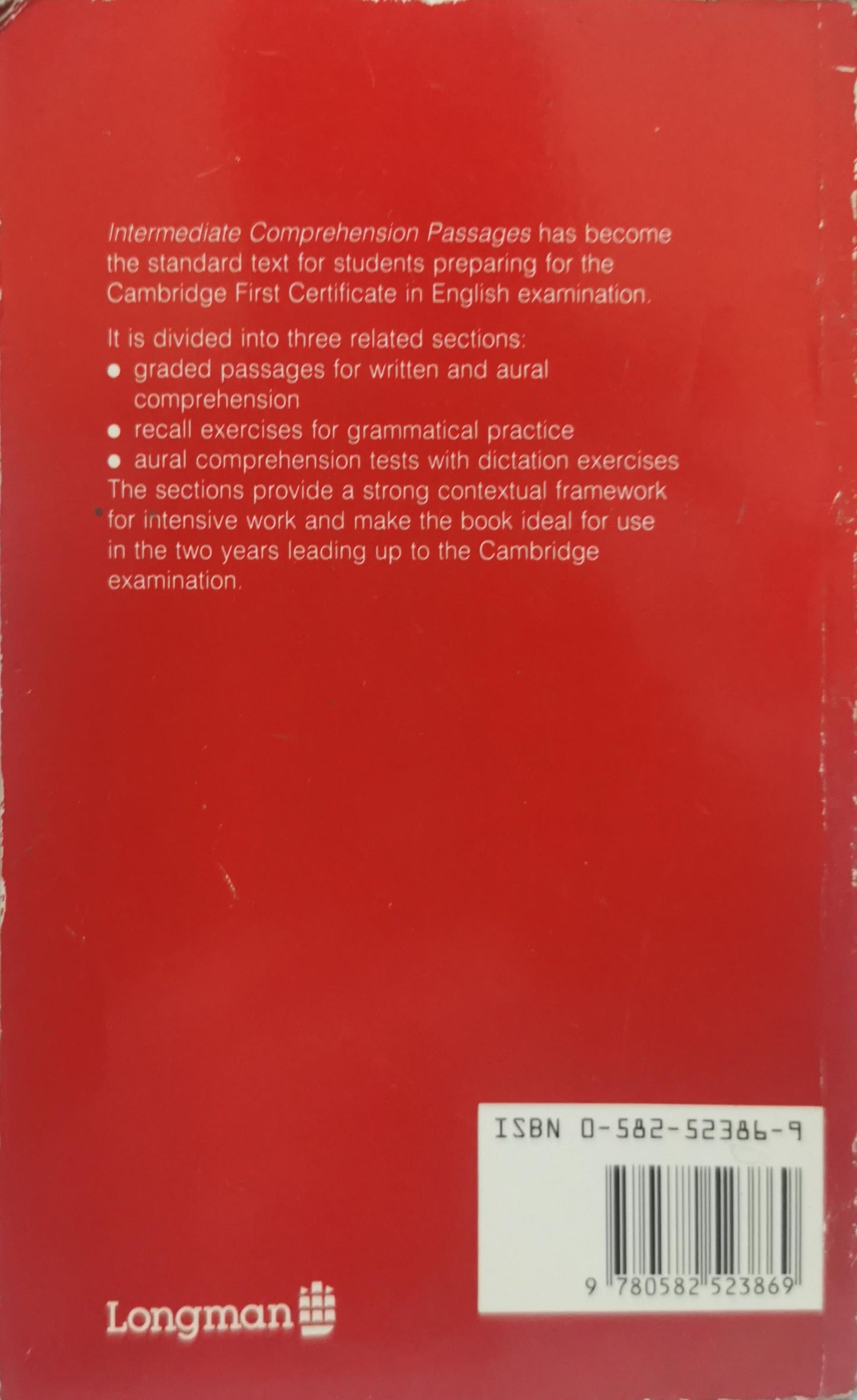 INTERMEDIATE COMPREHENSION PASSAGES: with recall exercises and aural comprehension tests By Donn Byrne