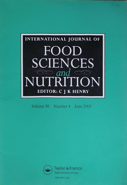 International Journal of Food Sciences and Nutrition: Volume 56, Number 4, June 2005