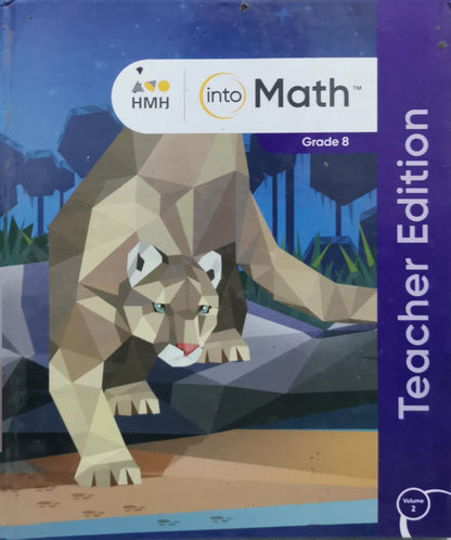 Into Math: Teacher Edition Grade 8 Volume 2 By Houghton Mifflin Harcourt