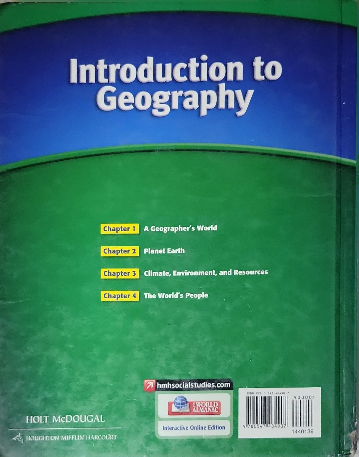 Introduction to Geography By Holt McDougal