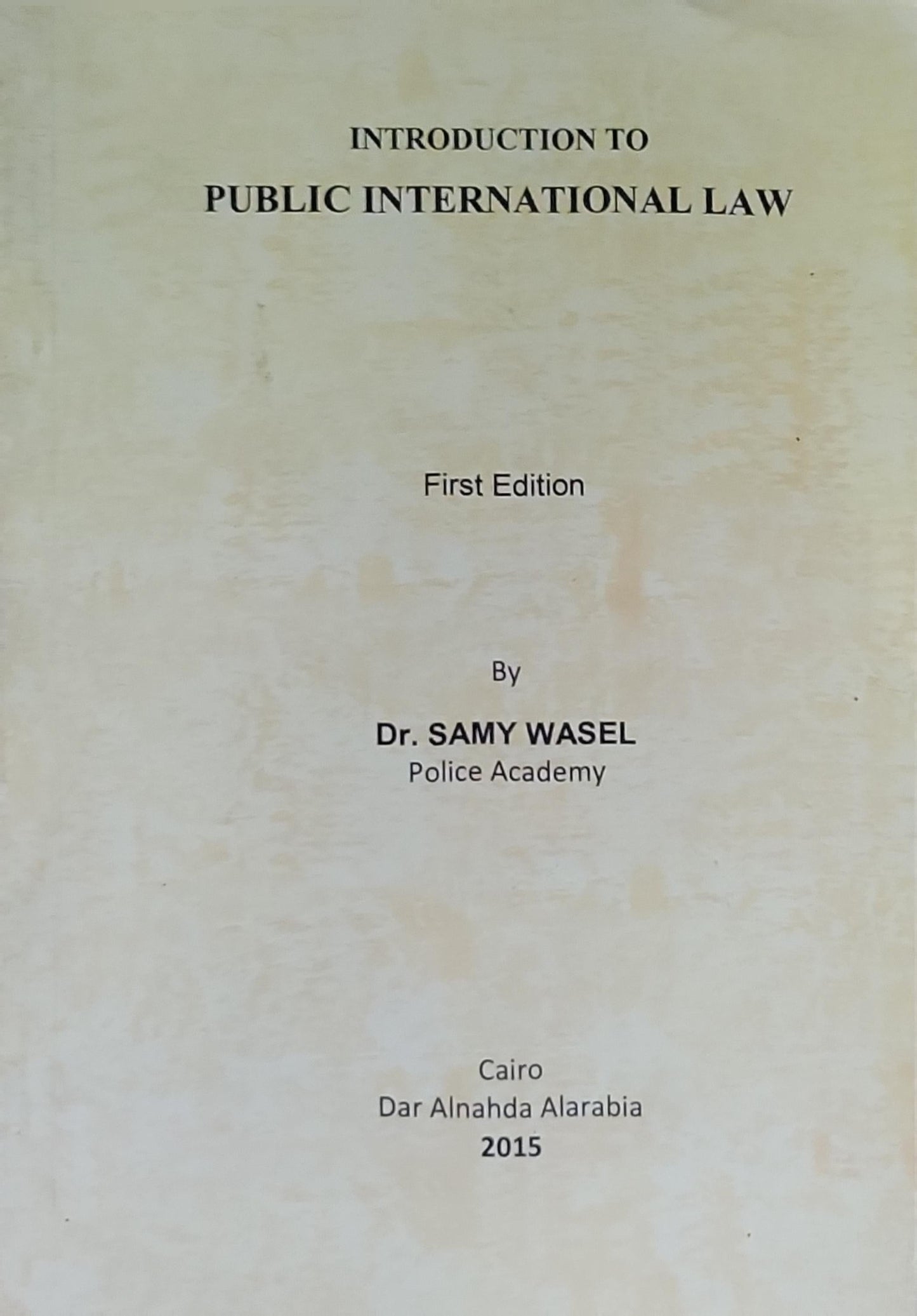 Introduction to Public International Law