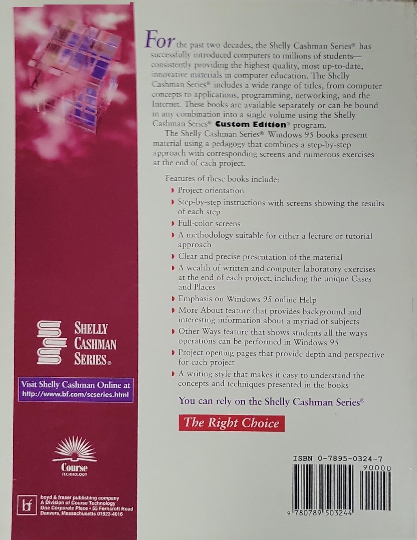 Introduction to Windows 95 By Shelly Cashman and Forsythe