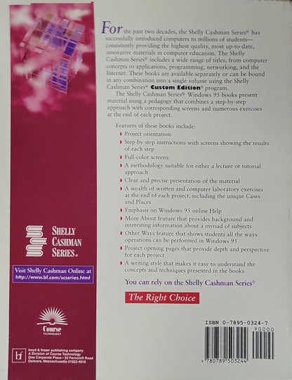 Introduction to Windows 95 By Shelly Cashman and Forsythe