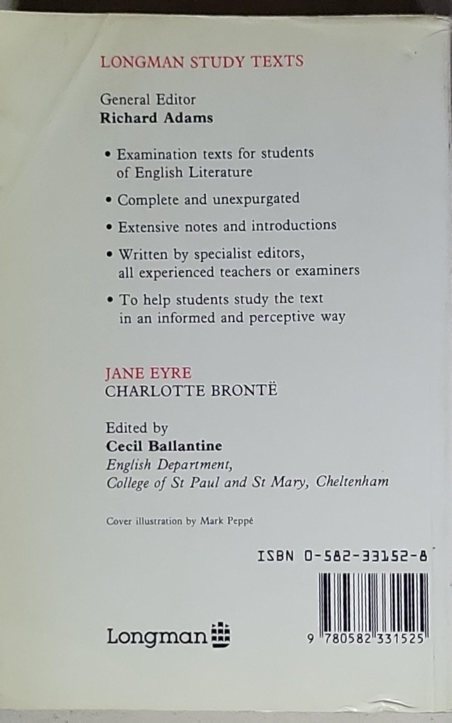 Jane Eyre: Longman Study Texts