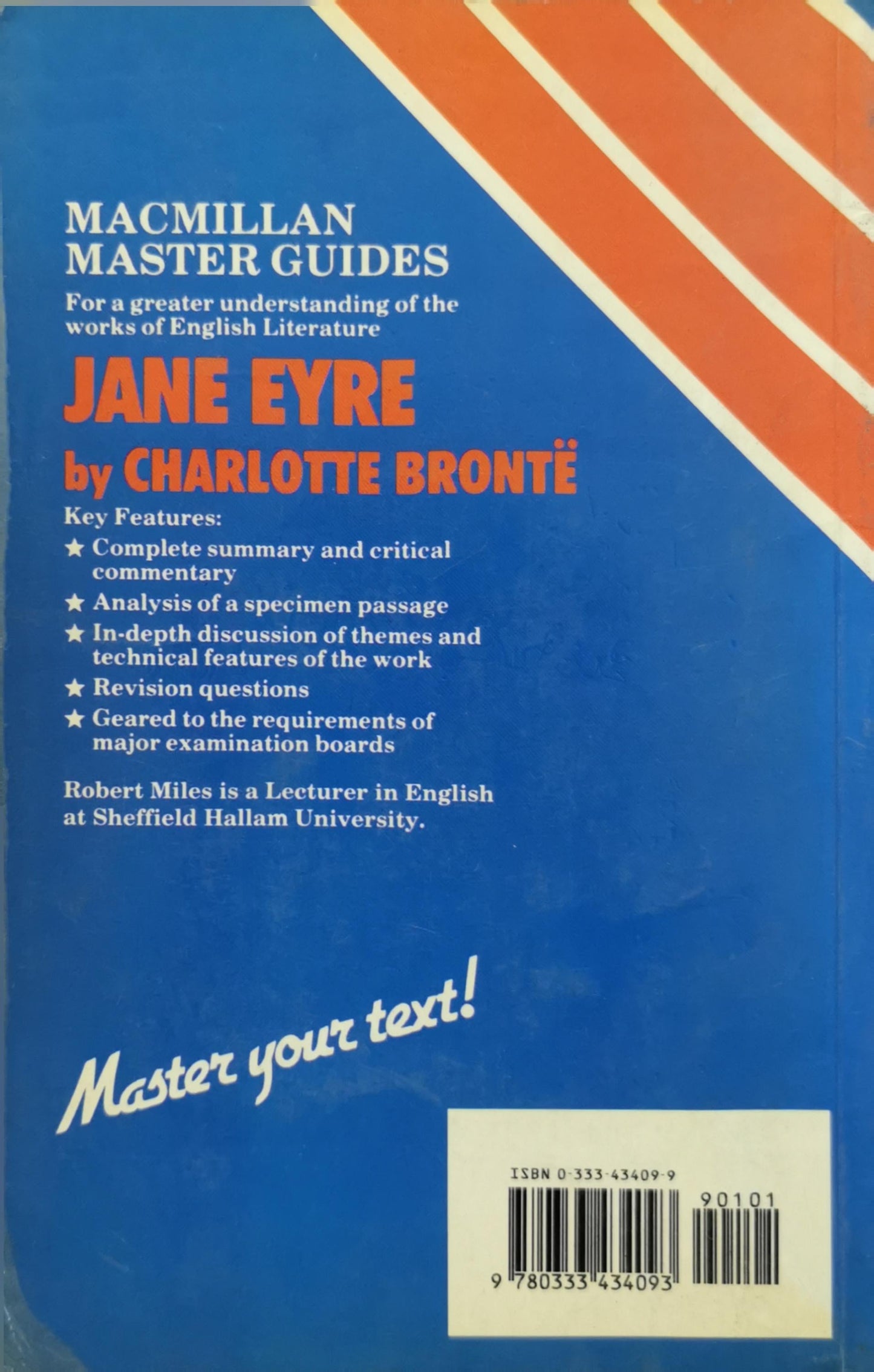 Jane Eyre: Macmillan Master Guides By Charlotte Brontë