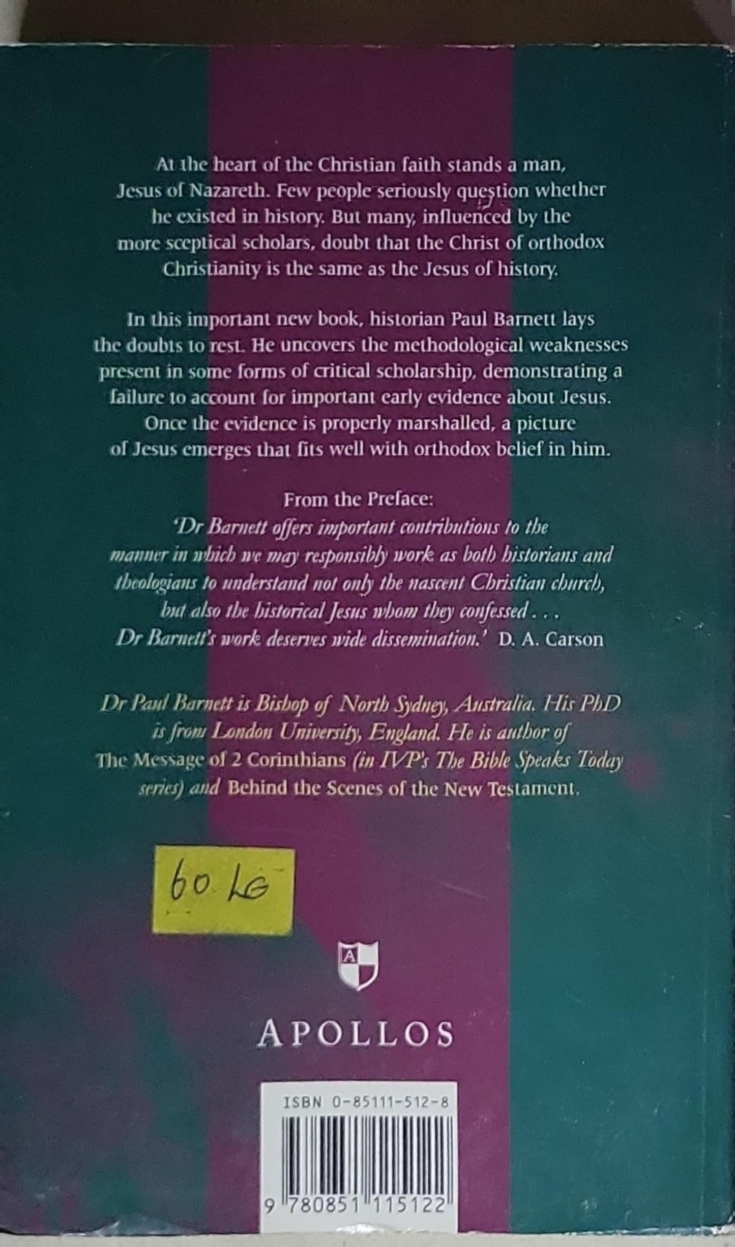 Jesus and the Logic of History: New Studies in Biblical Theology No. 3