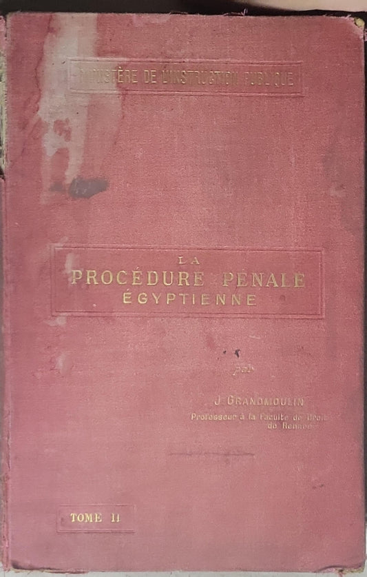 La Procédure pénale égyptienne