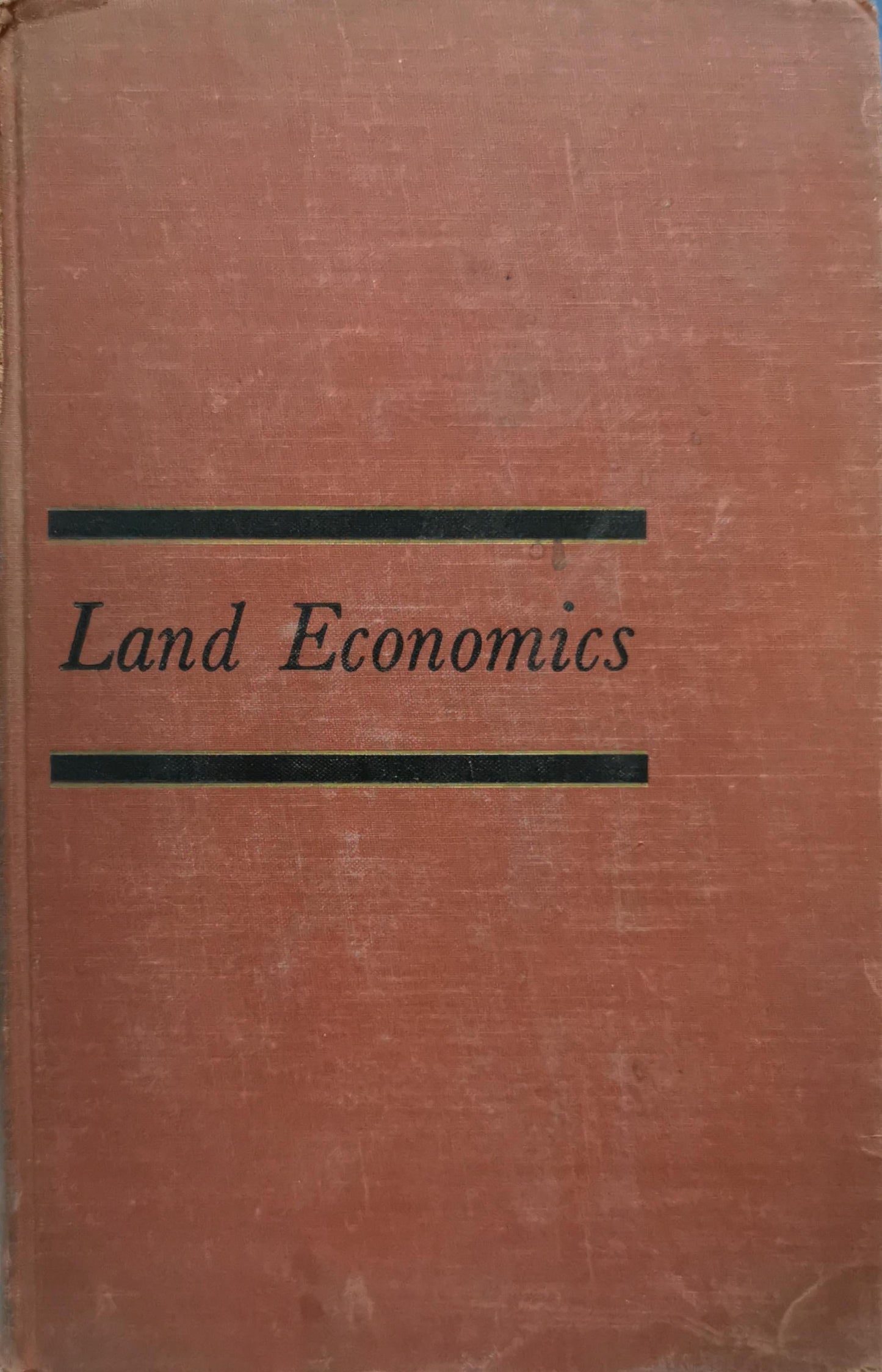 Land Economics By Ely and Wehrwein