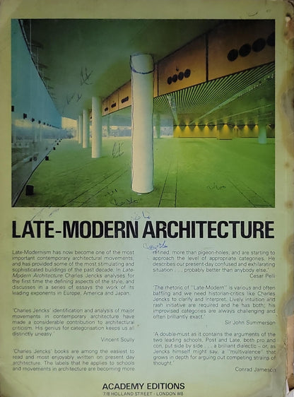 Late-Modern Architecture: (Academy Editions, London, 1980)