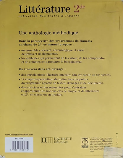L'écume des lettres: 2nde/1ère anthologie + méthodes