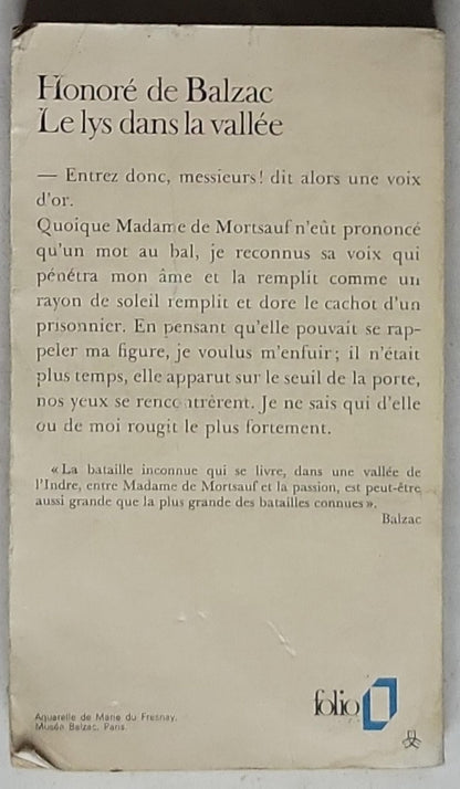 Le lys dans la vallée: Preface de Paul Morand - Folio n°112