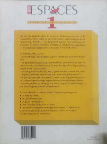 Le Nouvel Espaces 1 - Méthode de Français: M By Guy Capelle and No eblle Gidon