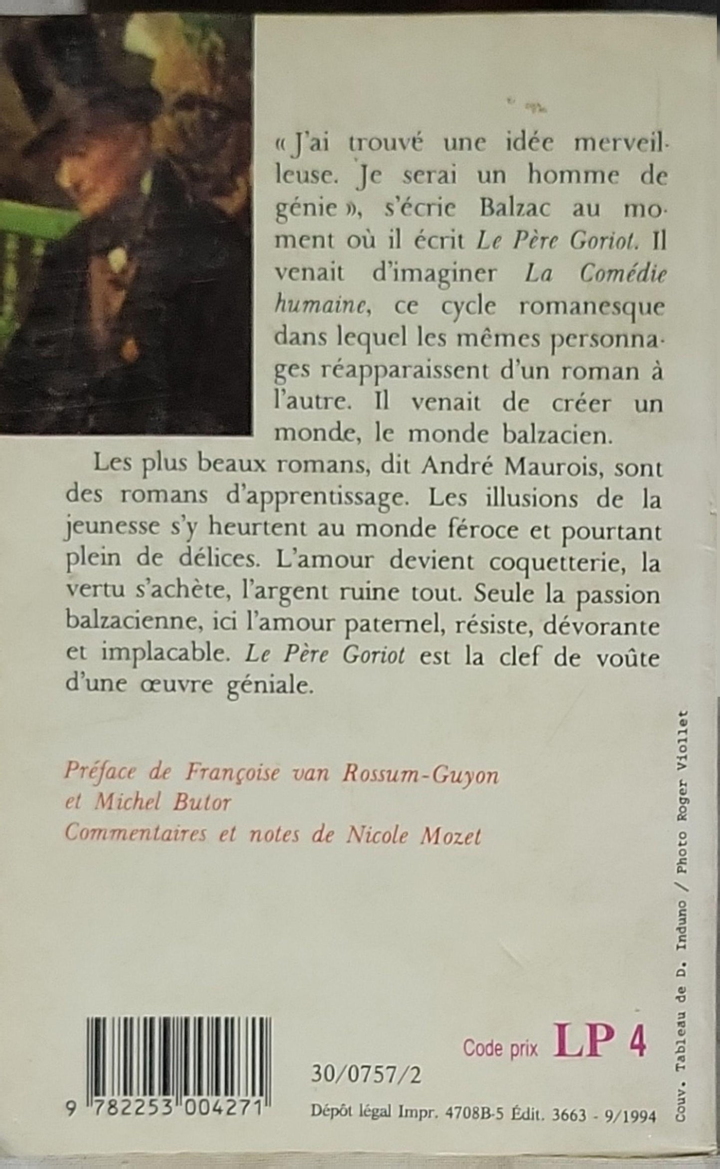 Le père Goriot By Honoré de Balzac