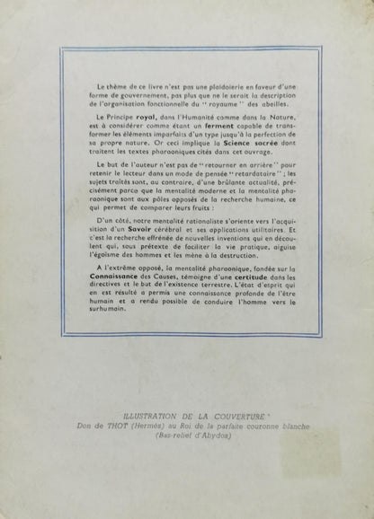 Le Roi de la Théocratie Pharaonique By R. A. Schwaller de Lubicz