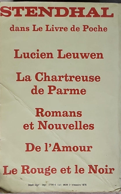 Le Rouge et le Noir: Stendhal dans Le Livre de Poche By Stendhal