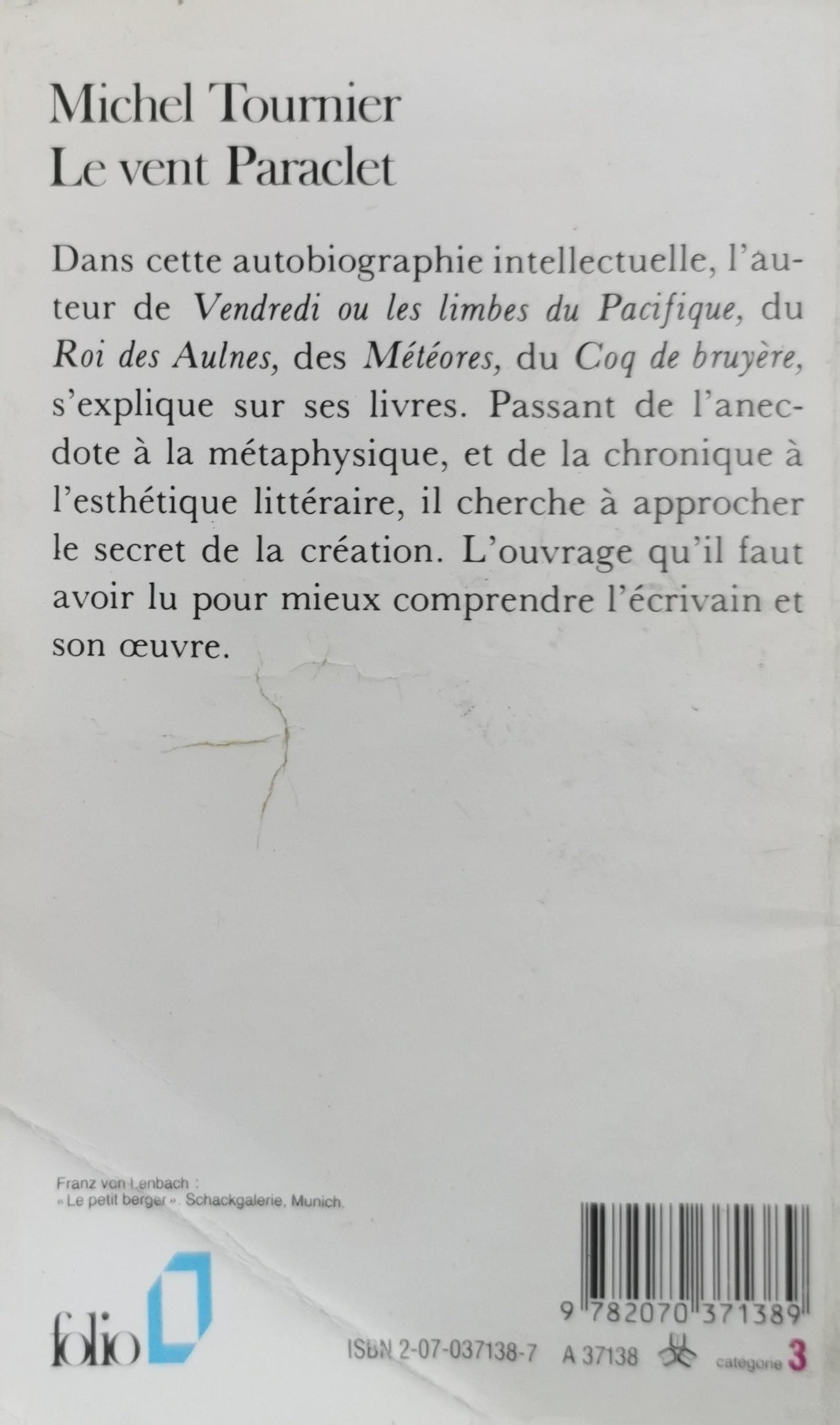 Le vent Paraclet By Michel Tournier