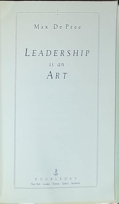 Leadership Is an Art