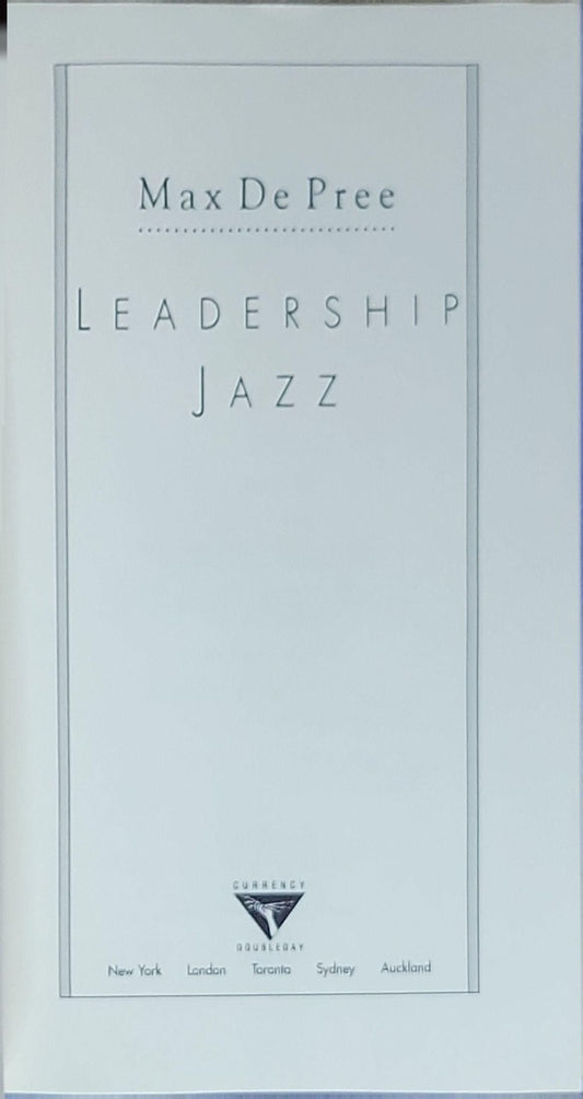 Leadership Jazz: (hardcover, First Edition)