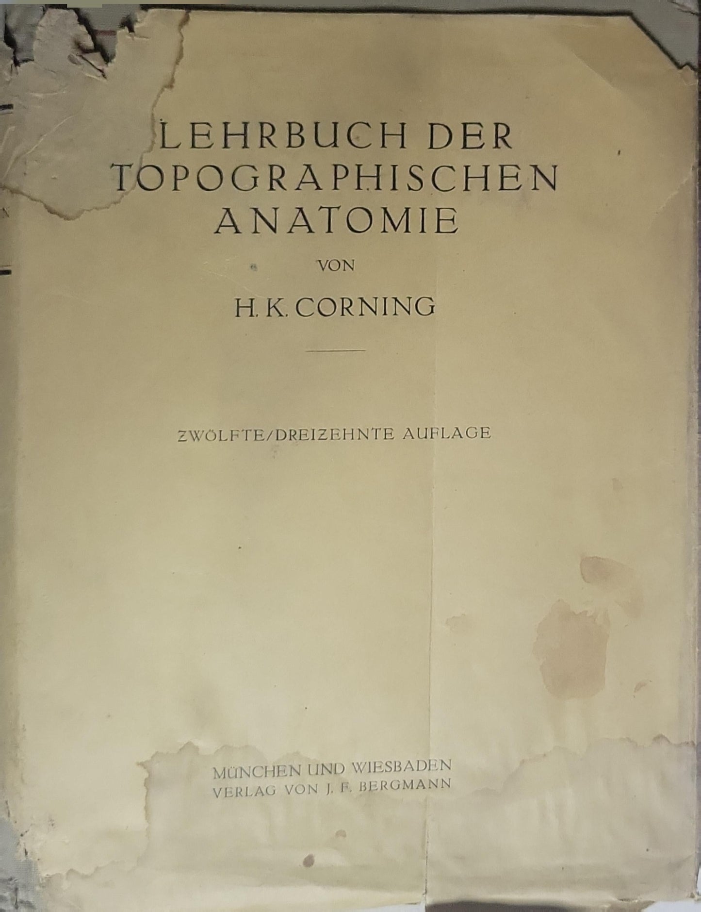 Lehrbuch der Topographischen Anatomie