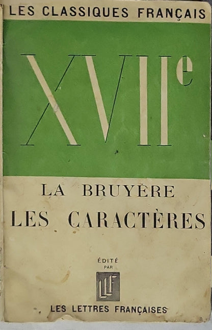 Les Caractères By La Bruyère