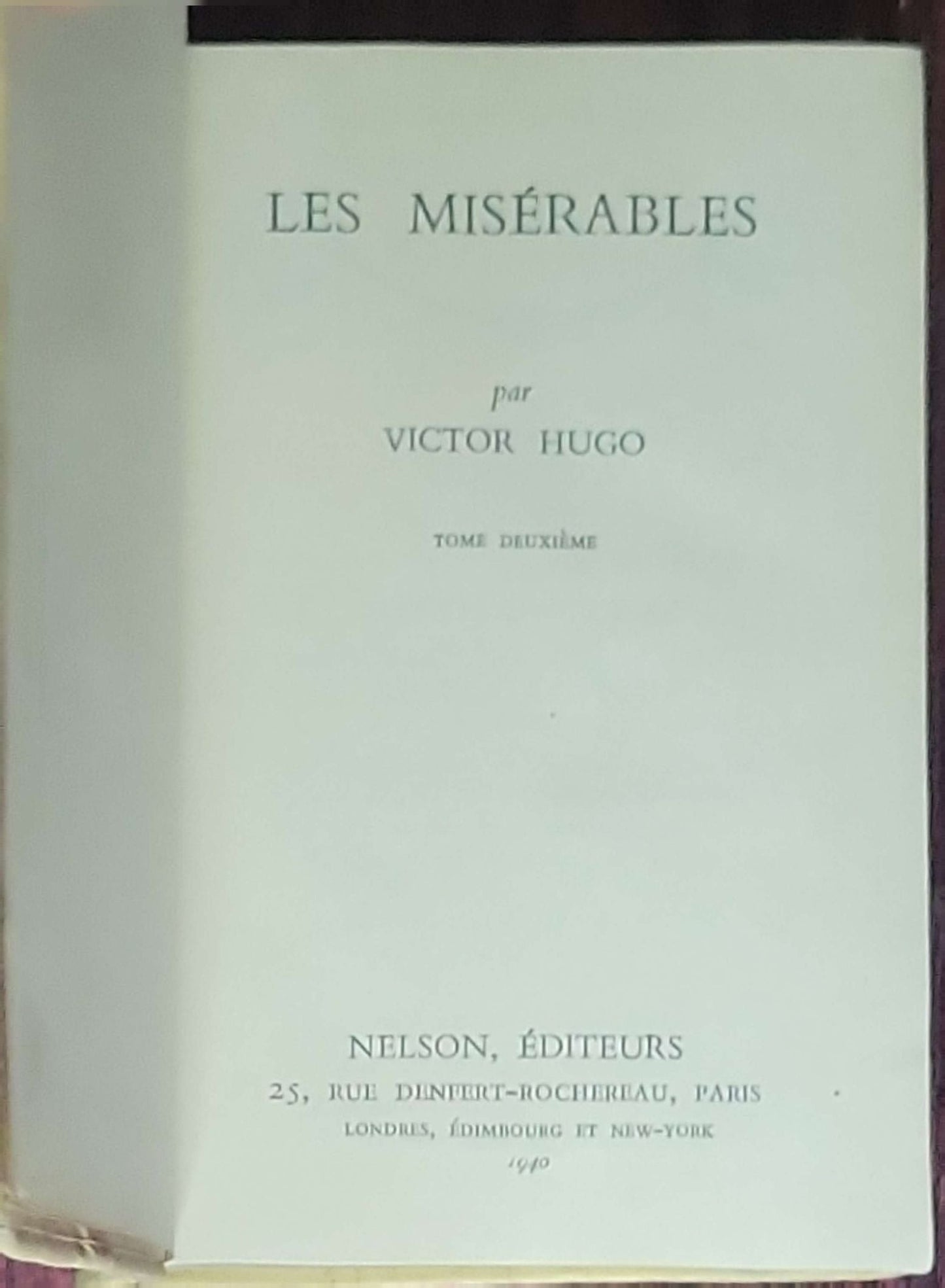 Les Misérables: Tome Deuxième