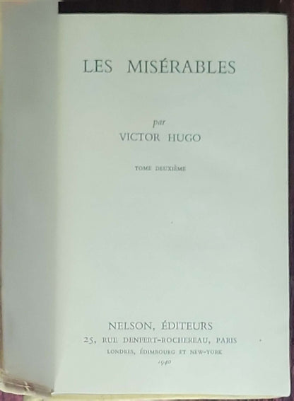 Les Misérables: Tome Deuxième