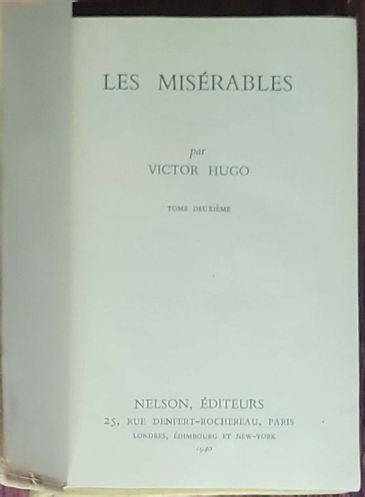 Les Misérables: Tome Deuxième