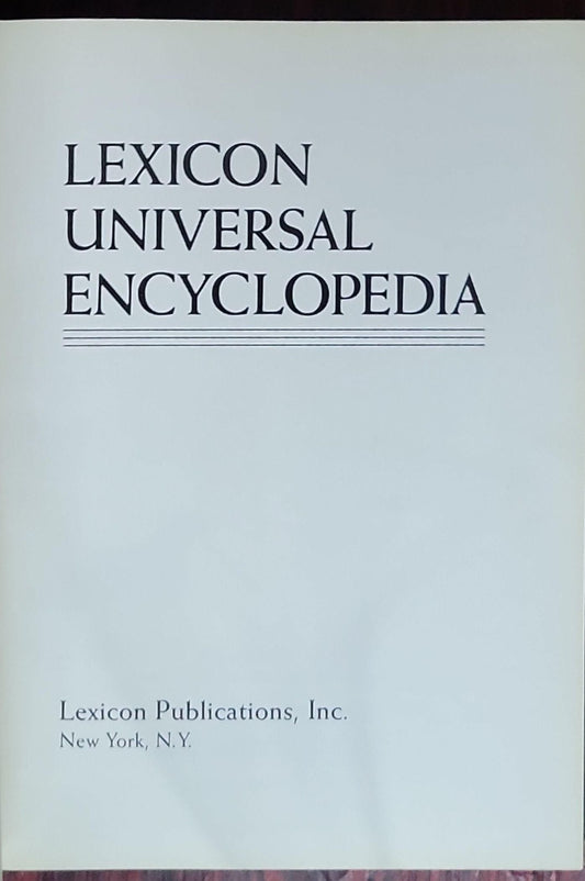 Lexicon Universal Encyclopedia: 21 Volume Set (Vol. 18: Sne-Sz)