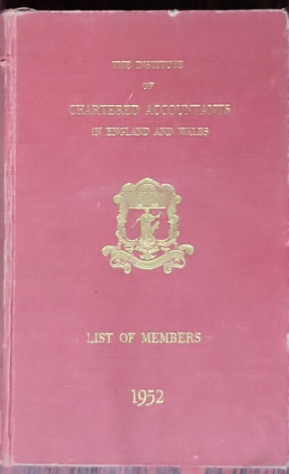 List of Members 1952: (Revised to 23rd November, 1951)