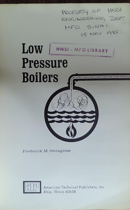 Low Pressure Boilers