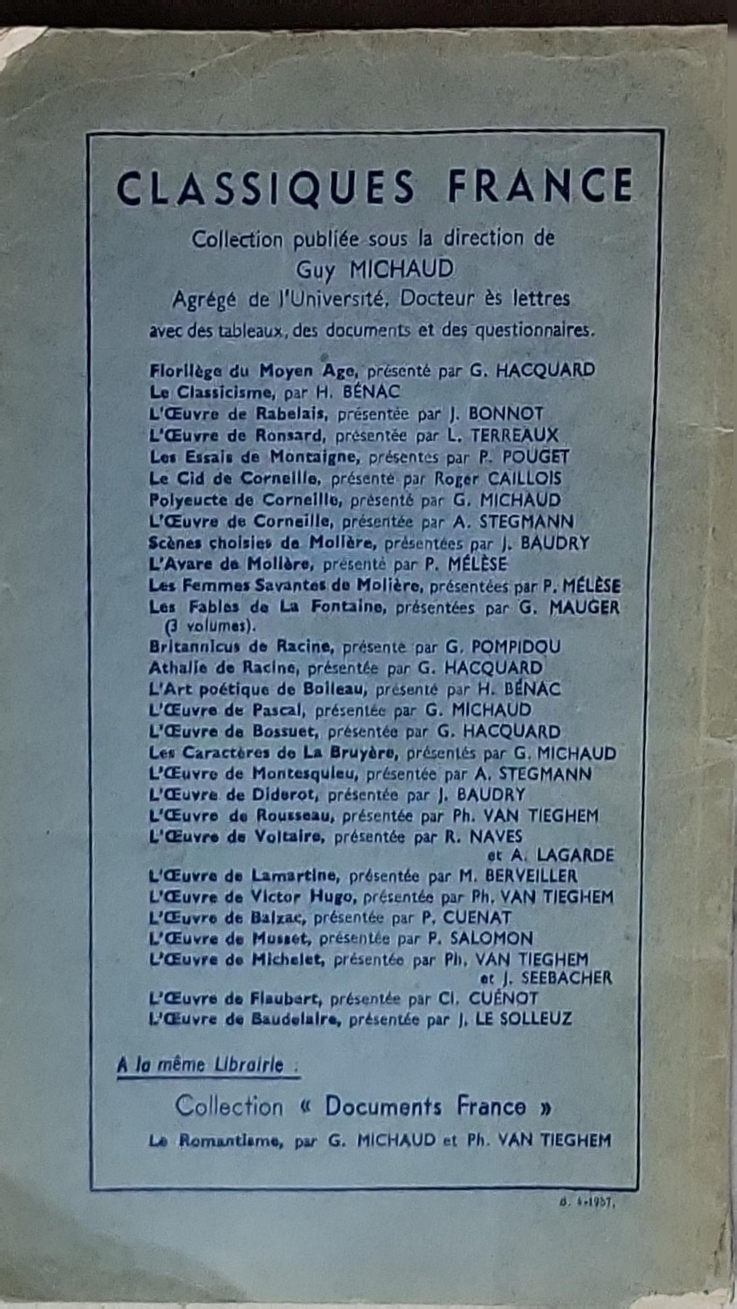 L'œuvre de Michelet, extraits