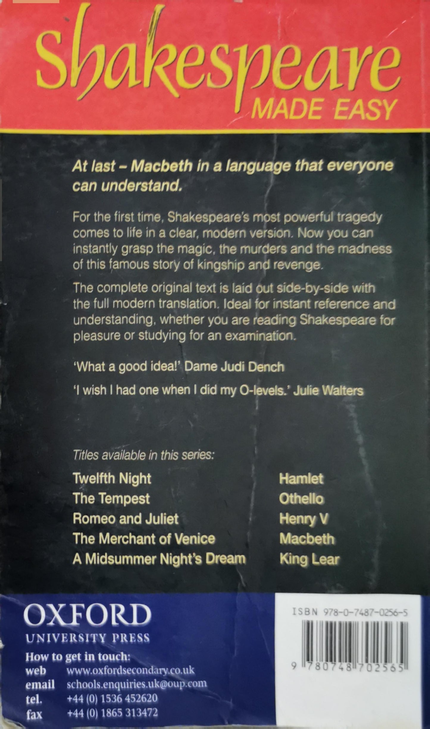 Macbeth: Shakespeare Made Easy By William Shakespeare and Alan Durband