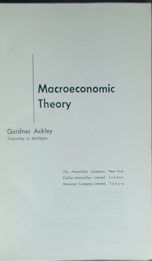 Macroeconomic Theory
