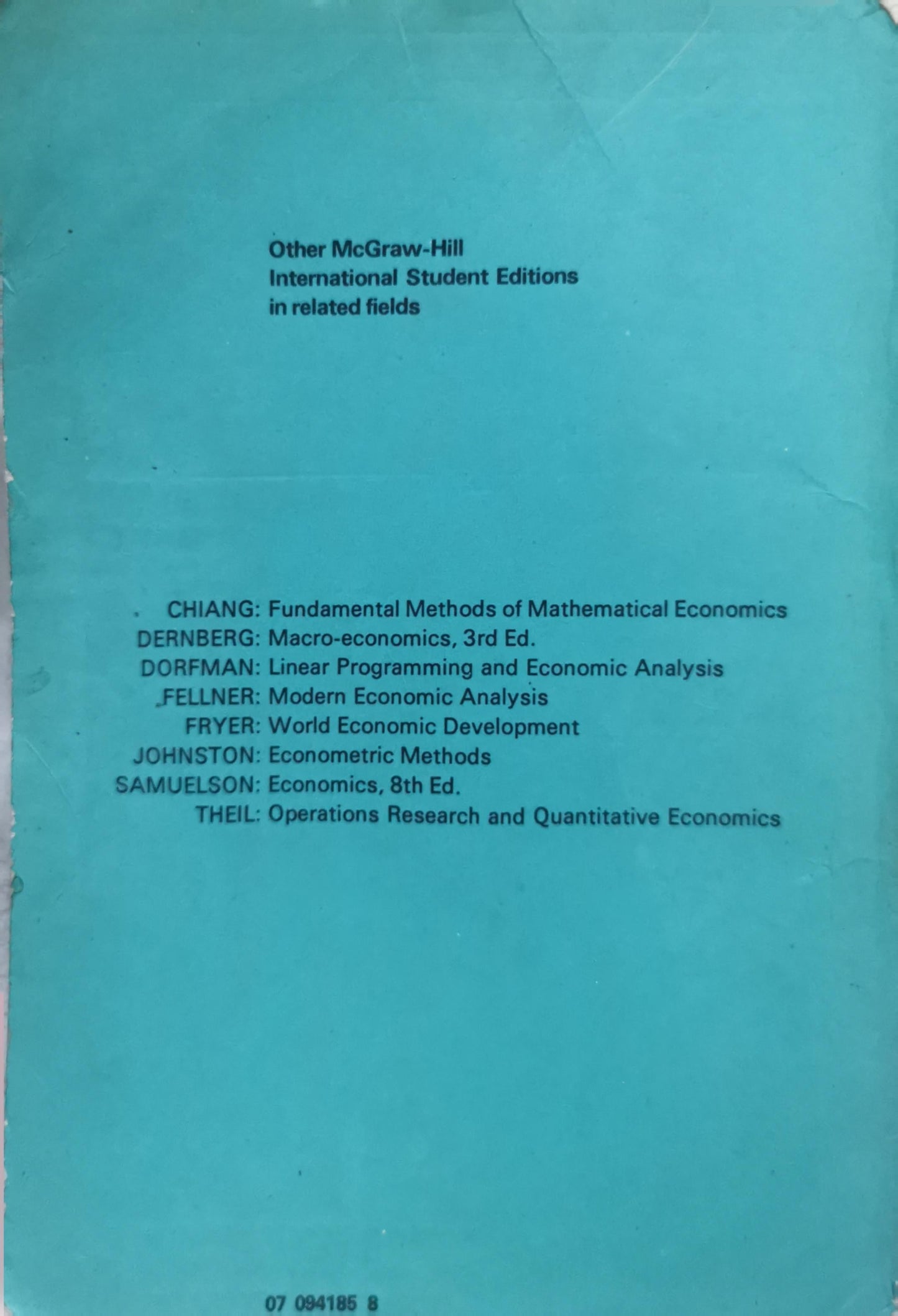 Macroeconomic Theory and Stabilization Policy By John M Culbertson