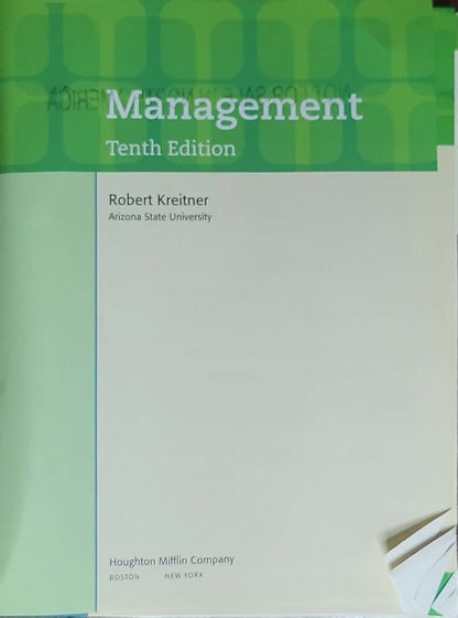Management: Tenth Edition
