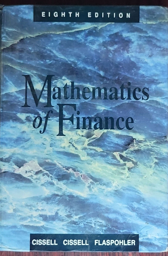 Financial Math Textbook Amazon Mathematics of Finance: Eight Edition By Robert Cissell and Helen ...