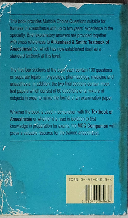 MCQ Companion to the Textbook of Anaesthesia