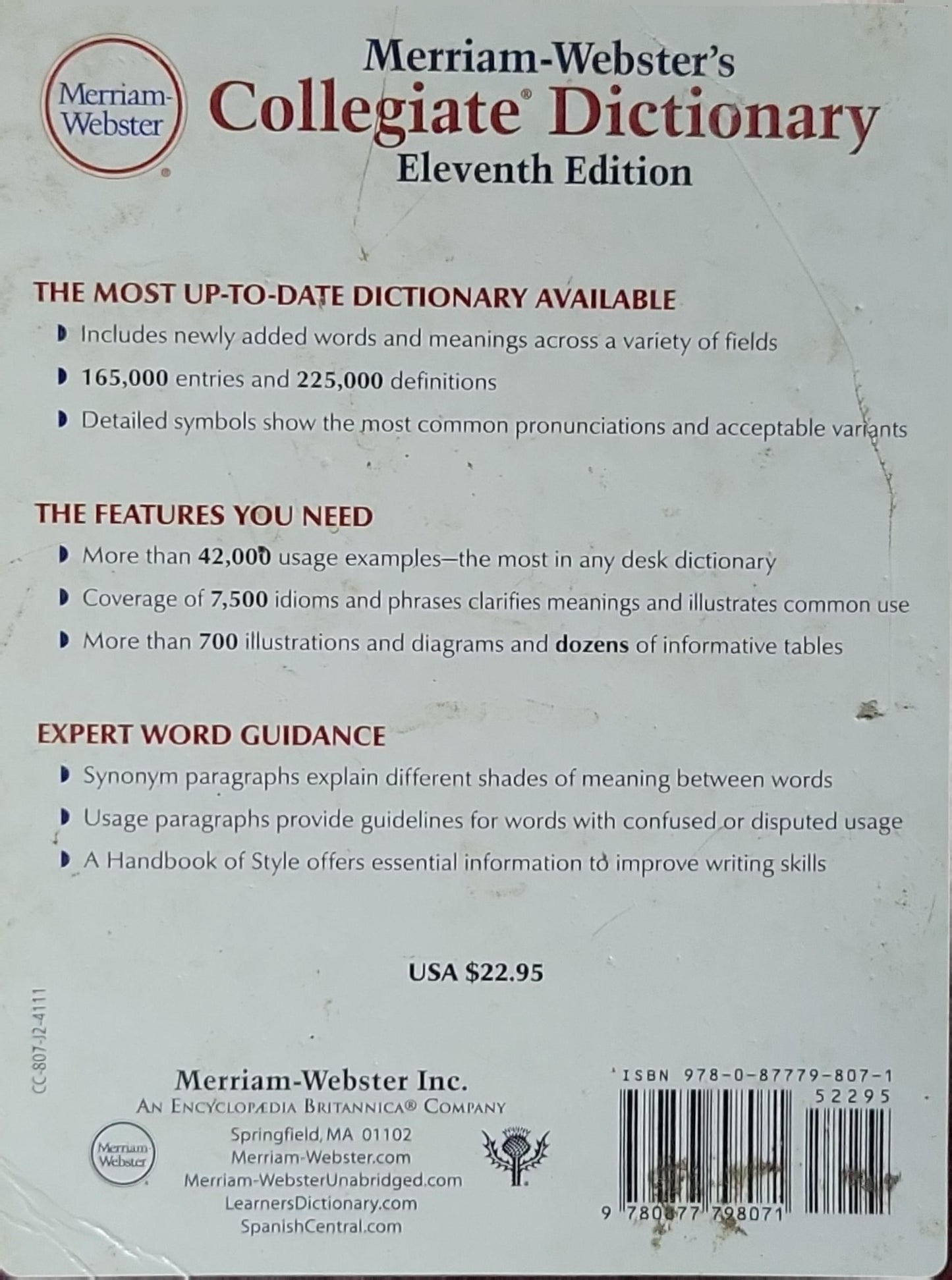 Merriam-Webster's Collegiate Dictionary: Eleventh Edition By Merriam-Webster, Inc.