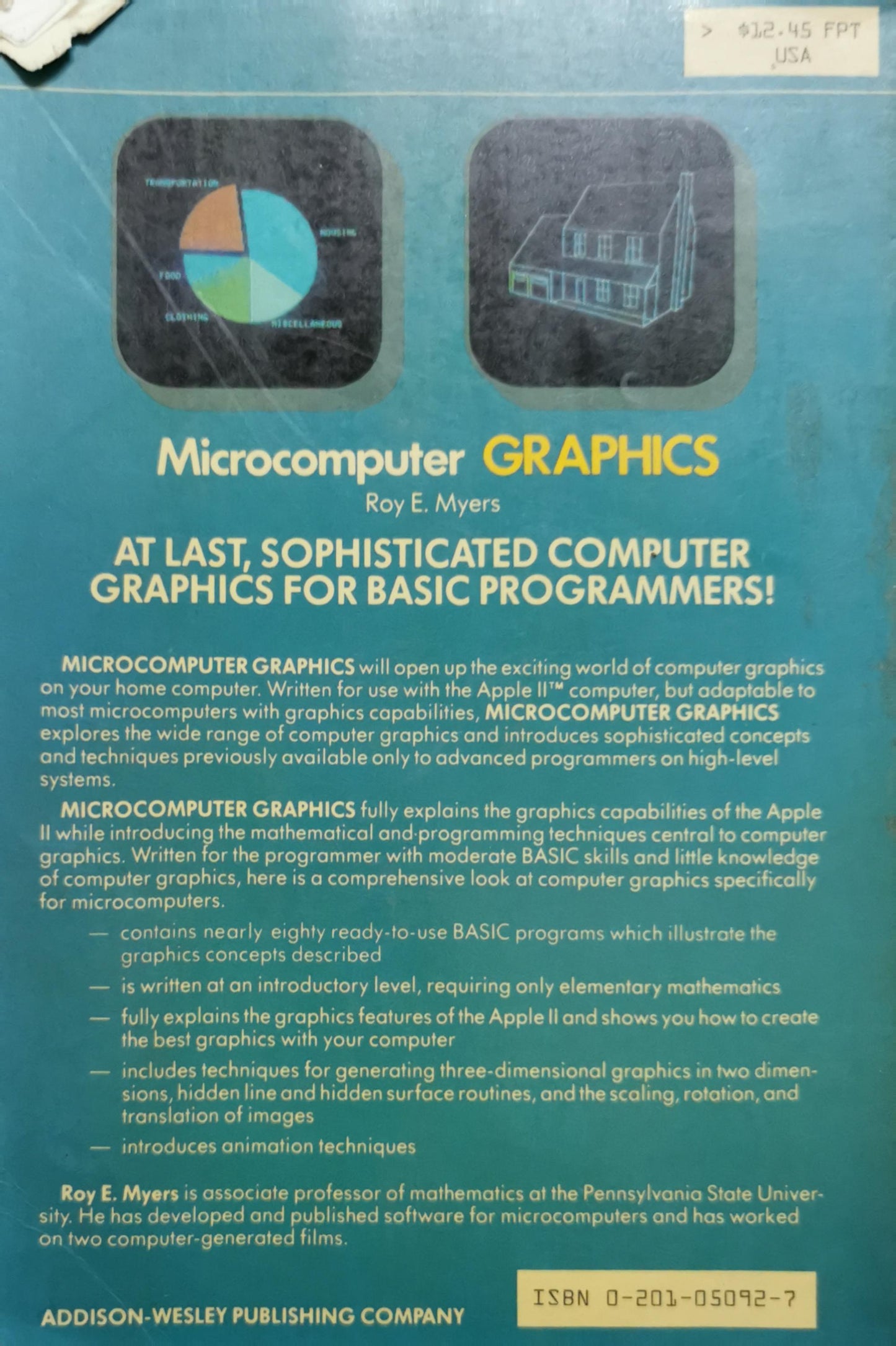 Microcomputer Graphics: with Apple II Examples By Roy E. Myers