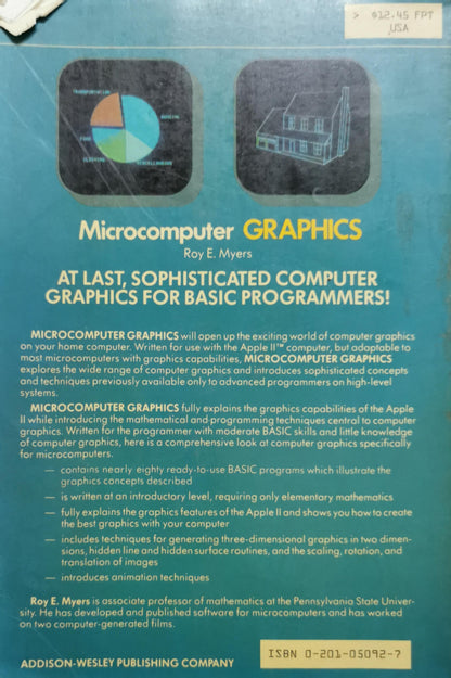 Microcomputer Graphics: with Apple II Examples By Roy E. Myers